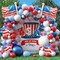 8 Pcs 4th of July Balloons American Flag Star Balloons USA Balloon Red White and Blue Foil Balloon